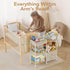 3 BBLIKE Diaper Caddy Organizer with Hanging Rack - Tier Rolling Baby Storage Cart with Drawers and Side Pockets