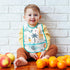 5Pcs Set 6-24 R HORSE Baby Bibs Toddler Bibs with Crumb Catcher Pocket & Snap Button Waterproof Baby Feeding Bibs