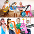 smilixin Set Inflatable Guitar - Rock Star Toy with Inflatable Guitar, Bass, Piano, Drum, Microphone and Saxophone