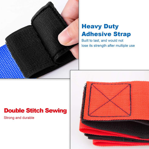 Legged Race Band for 4 People, Team Building Outdoor Party Game for Kids and Adults, Relay Race Activity with Pouch