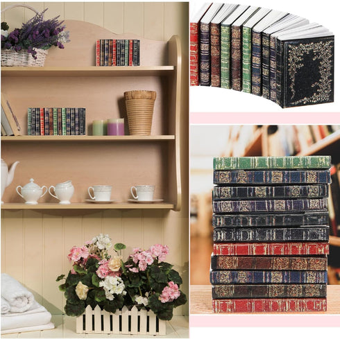 200 Pcs 1:12 Scale Miniatures Dollhouse Books, Tiny Accessories for Library Decorations and DIY Projects