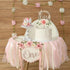 1st Wildflower High Chair Banner Birthday Decorations For Girl Pink Flower Cake Topper Hat Floral Theme Party