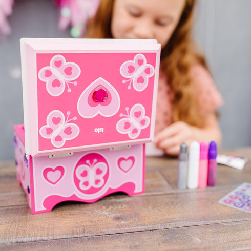 Melissa & Doug Created by Me! Wooden Jewelry Box Craft Kit