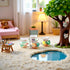 Fansoftiks 2Pcs Miniature Fish Tank Toy Mini Round Fish Bowls Resin Goldfish Grass for Dollhouse Desktop Craft Project