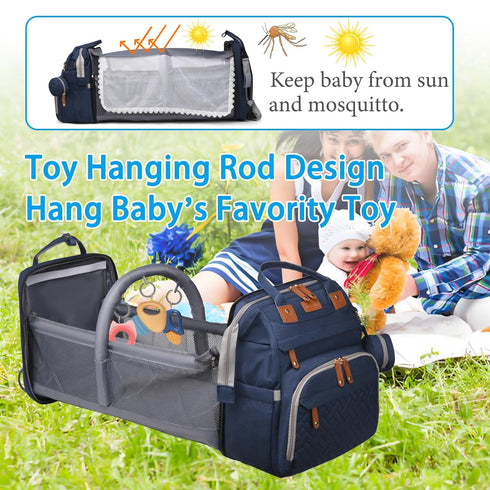 Backpack Jeryswet Baby Diaper Bags with Changing Station, Waterproof Large Capacity Diaper Bag for Moms Dads with USB