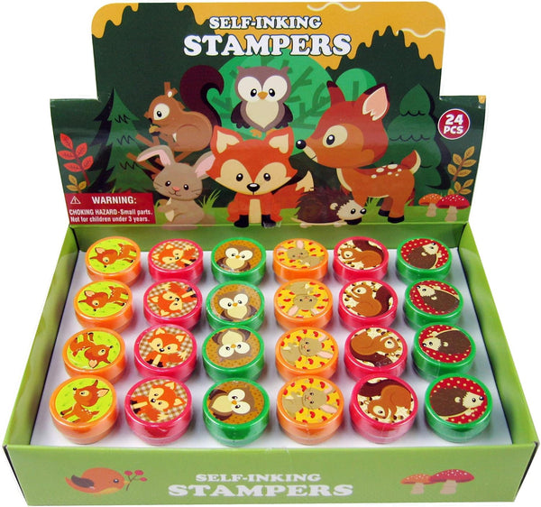 Tiny Mills 24 Pcs Woodland Animals Stampers for Kids