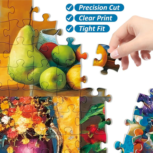 VoYouTwo 500 Gifts,20.5x15in Piece Puzzle for Adults,Still Life Beauty Puzzle for Adults,Flowers, Fruit and Vases