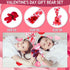 Zonon 144 Pcs Valentine's Day Mini Stuffed Bear Bulk Toy with Gift Bags and Heart Cards, 4.72 Inch Plush Bears