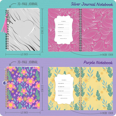 2-Pack 8 9 10 11 12 13 14 Set LAOESE DIY Journal Kit for Girls - Birthday Easter Gifts for Girls Years Old - Arts