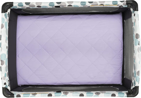 Pastel Lavender Purple Pack n Play Quilted Mattress Sheet, Ultra-Soft Portable Crib Sheet for Baby Girls