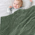 HOMRITAR Baby Blanket 3D Flannel Fleece Fluffy for Boys Girls, Soft Plush Breathable Bed Blanket, 30 x 40 Inch, Olive
