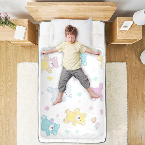 siphylline 52" 34" Cartoon Cute Colorful Teddy Bear Extra Large Resuable Potty Training Pee Pad Soft Absorbent Pads