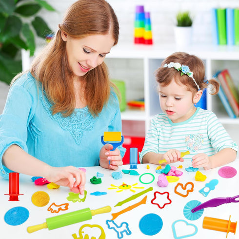 Set, 49 Sets 4-8, LCY WEDSHI Dough Tool Pcs Dough Tools for Kids Ages Dough Accessories Includes Animal Molds, Cutters