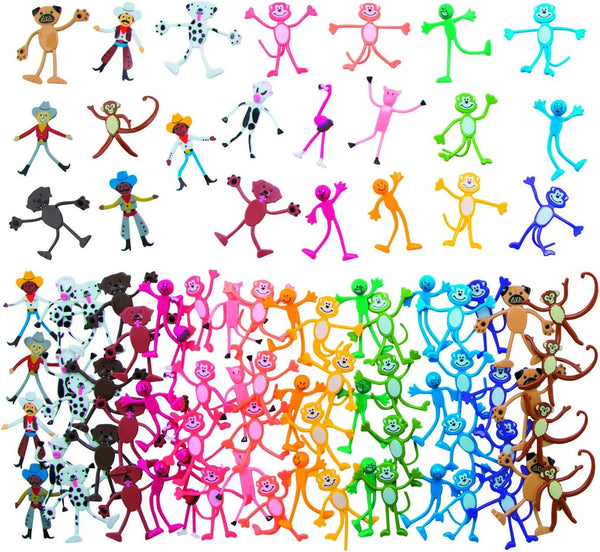 Fun Express Mega Bendable Toy Bulk Assortment 100 Pieces - Party Favors