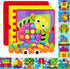 Button Art Toys for Toddlers, Color Matching Mosaic Pegboard for Age 3-5,Early