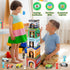 Community Baby Stacking Toys for Toddlers, Magnetic Wooden Cars & Garage Sorting Helpers Preschool Educational Learning