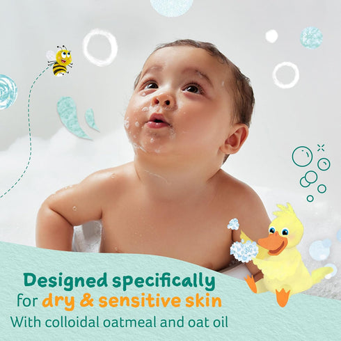 8.4 Oz Childs Farm, OatDerma Baby Wash, Fragrance-Free, Gently Cleanses and Soothes, Suitable for Newborns with Dry