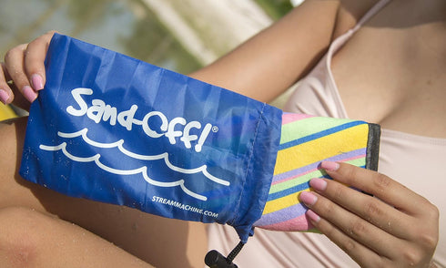Water Sports Sand-Off, Beach Sand Cleaner Wipe Off Mitt, Multi-Color, Water Sports Sand-Off Beach Sand Cleaner Wipe Off