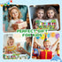 R&DLanci 11-colors Set 3+ Animal Crayons for Toddlers, Washable Crayon with Eraser & Drawing Paper, Non-Toxic Crayon