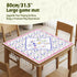 VIIJJUE 31.5 31.5 Chinoiserie Mahjong Mat x In, Grandmillennial Blue and Pink Mahjong Mat for Table, Non-Slip Noise