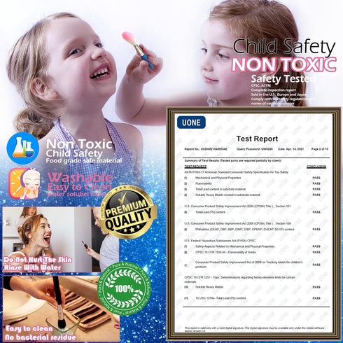 Kids Makeup Kit for Girl - Non Toxic Pretend Cosmetic Kits, Child Play Makeup Set, Age 3-12 & Up Year Old Children Gift