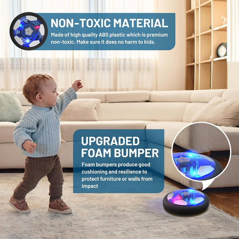 Rechargeable Hover Soccer Ball for Kids - Indoor Light-Up Air Power Floating Soccer Ball, Boy Birthday Gifts Age 4-12