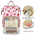 Yusudan Backpack Strawberry Diaper Bag for Baby Girls, Mom Waterproof Large Nappy Bags for Women