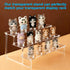 3-7" (2Pack) Clear Acrylic Doll Stand - Adjustable Holder for Sitting/Standing Collectibles, Tool-Free Installation