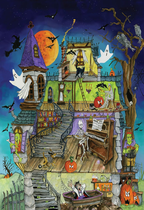 Vermont Christmas Company 100 Piece Spooky Halloween Jigsaw Puzzle - Large Pieces, Perfect for Kids & Seniors, 19"x13"