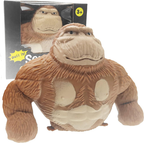 TikTok Monkey - Funny Brown Gorilla Stress Relief Toy, Squeeze and Decompress,