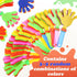 Sratte 80 Pcs Mini Hand Clappers Noisemakers, 9.5 Inch Bulk Clappers for Party Favors and Sporting Events