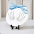 Nuby Baby Keepsake Ornament Hand & Footprint Clay Casting Kit with Easel, Blue & Pink Ribbons