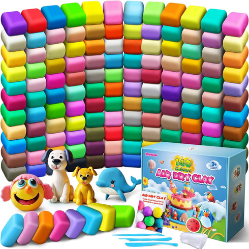 ESSENSON Air Dry Clay 140 Colors, Modeling Clay for Kids, DIY Molding