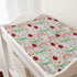 Spring Garden Dragonfly Changing Pad Cover, Boho Retro Flowers Leaves for Boy Girl, Soft Stretch Fitted 32''x16''