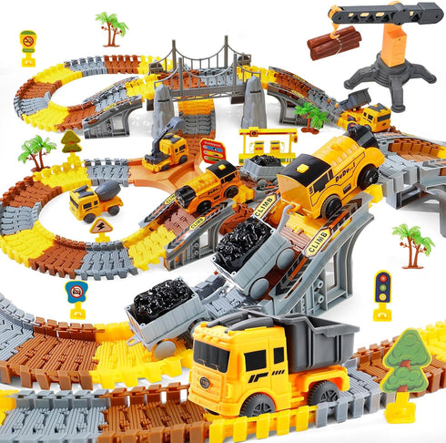 281 PCS Race Tracks Construction Toys for 3 4 5 6 7