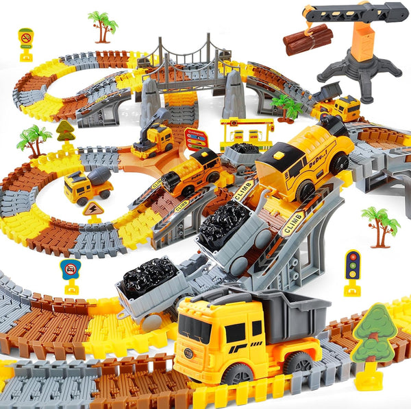 281 PCS Race Tracks Construction Toys for 3 4 5 6 7