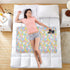 siphylline 52" 34" Colorful Cartoon Cats Extra Large Resuable Toddler Mattress Pads Highly Absorbent Pads for Bed