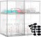 Baby Bottle Organizer, 4 Pack Bottle Storage Organizer Baby with Labels, Clear