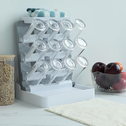 Countertop-Holds 12 Baby Bottle Drying Rack, Vertical Standing Bottle Drying Rack Holder-Space Saving Baby Bottle