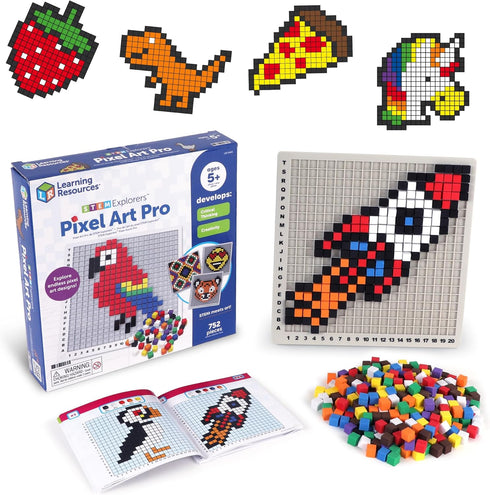 Learning Resources STEM Explorers Pixel Art Pro - Critical Thinking, Math Manipulatives,