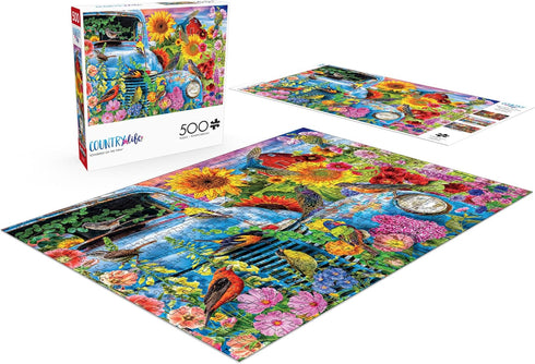 Buffalo Games - Country Life - 500 Piece Jigsaw Puzzle - Songbirds on The Farm