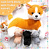 Honoson Nurturing Dog Stuffed Animal with Puppies Set, Nursing Mommy Dog Plush with 4 Baby Puppies