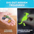12 Blue Marble Easter Eggscavation Dig Kit - Easter Egg Dig Bricks with Real Gemstones & Glow in The Dark Dinosaur