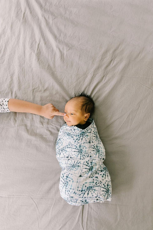 Indigo Premium Knit Baby Swaddle Blanket - Large Size