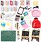 SOTOGO 34 Pieces Mini Doll House School Supplies, DIY Doll Accessories for Home Decoration