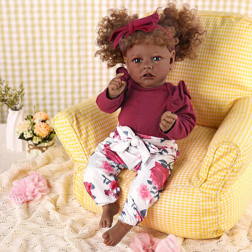 BABESIDE 3 Pcs Reborn Baby Doll Clothes for 17-22 Inch Dolls, Floral Pattern Accessories for Girls