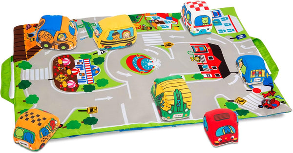 Melissa & Doug Take-Along Town Play Mat (19.25 x 14.25 inches) with