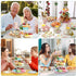 121 Set 9 oz 3 Pcs Floral Tea Party Dinnerware Include Paper Cups and Saucers, Napkins, Tier Cake Stand, Serving