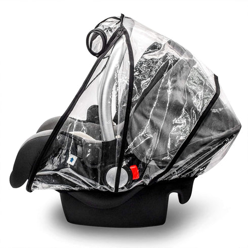 Car Seat Rain Cover - Food Grade EVA, Waterproof, Windproof Protection with Quick-Access Zipper