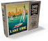 MyPuzzle Great Lakes: Lake Erie, Vintage Poster - Premium 500 Piece Jigsaw Puzzle for Adults